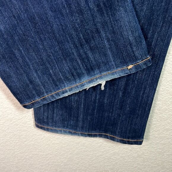 Seven7 Blue Double Button Mid Rise Boot Cut Jeans Women's Size 8 - Picture 6 of 9